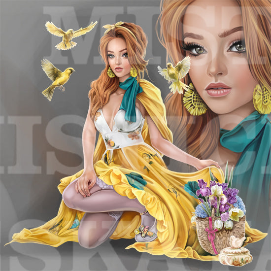 Evelyn and the canaries