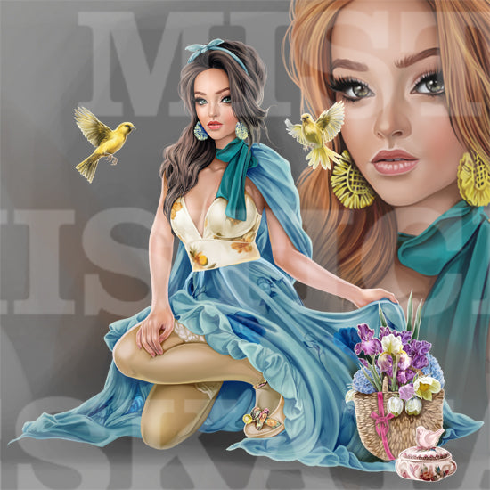 Evelyn and the canaries