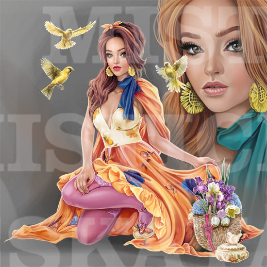 Evelyn and the canaries