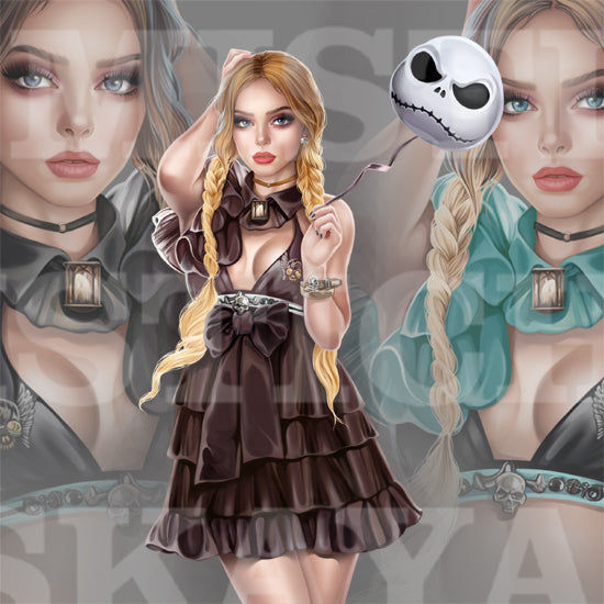 Gothic Wendy and moon tan