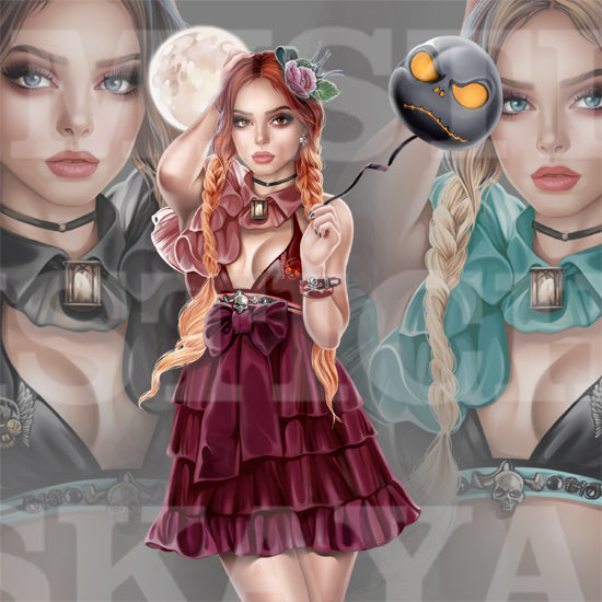 Gothic Wendy and moon tan