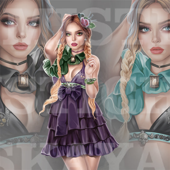 Gothic Wendy and moon tan