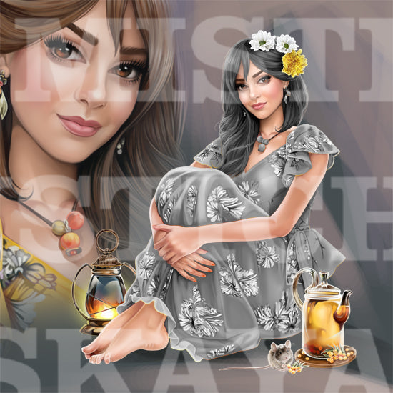 Kendall with sea buckthorn tea