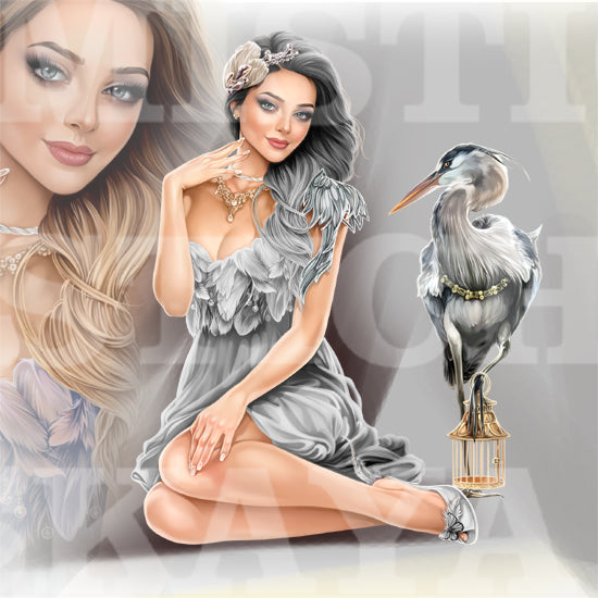 Lady Illana and bird