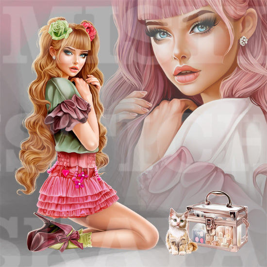 Melly and cosmetic accessories