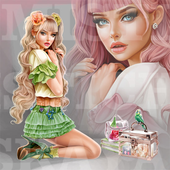 Melly and cosmetic accessories