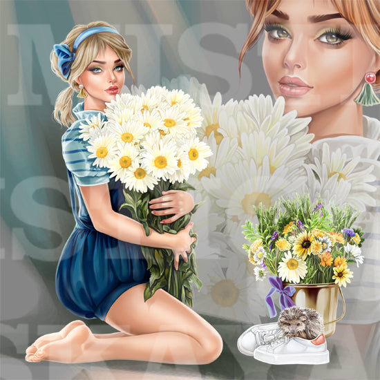 Roksana with daisies
