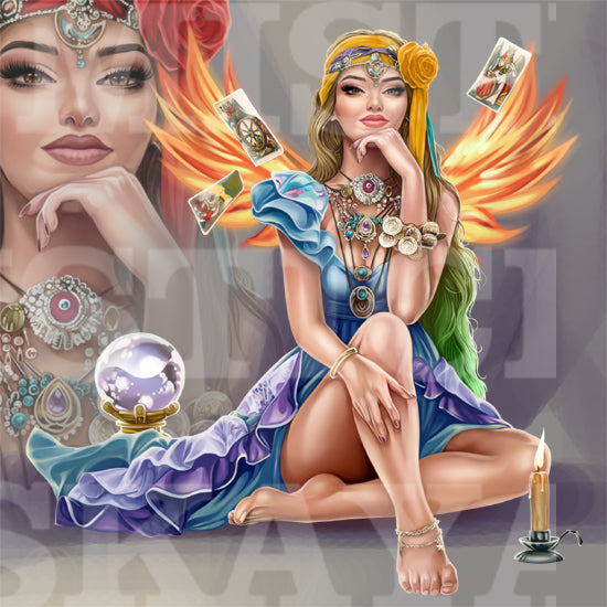 Elanna and divination on tarot cards