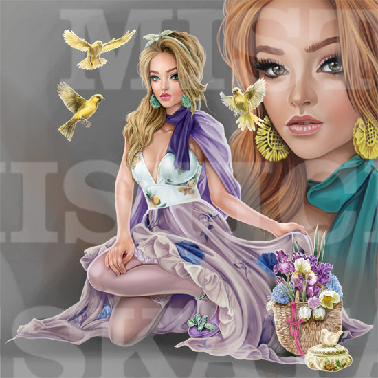 Evelyn and the canaries