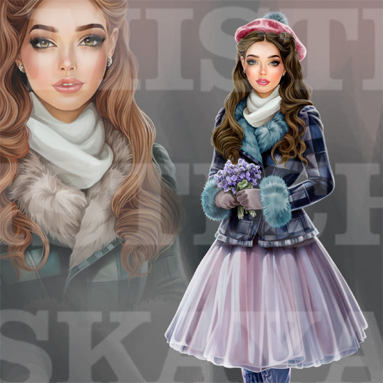 Flora and a bouguet of violets