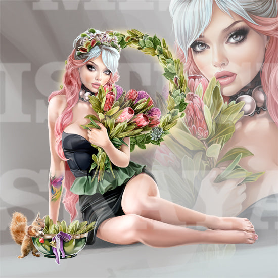 Kamilla with flowers