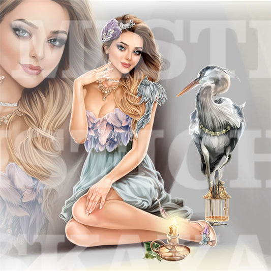 Lady Illana and bird