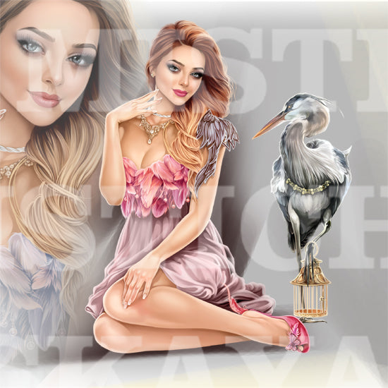 Lady Illana and bird