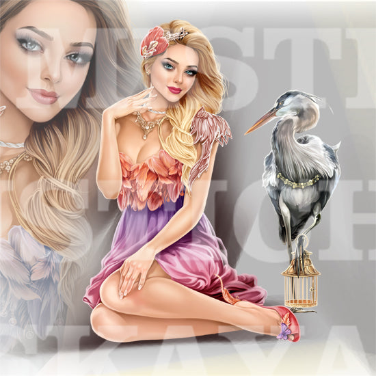 Lady Illana and bird
