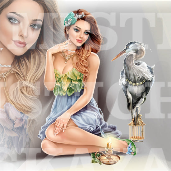 Lady Illana and bird