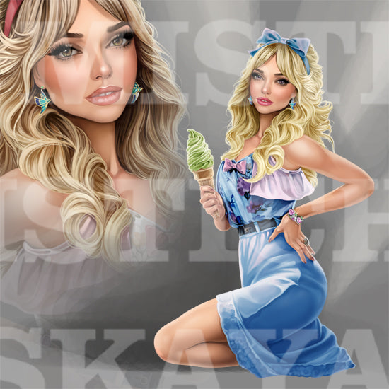 Lina and summer ice-cream