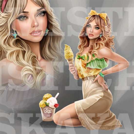Lina and summer ice-cream