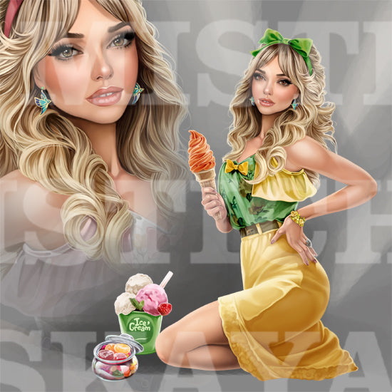 Lina and summer ice-cream