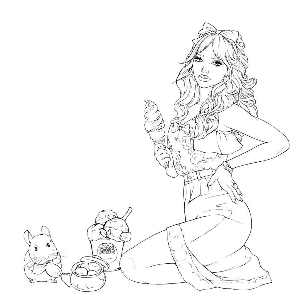 Lina and summer ice-cream