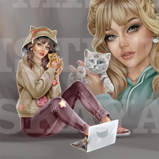 Lissa and kitten