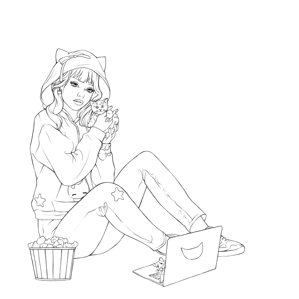 Lissa and kitten