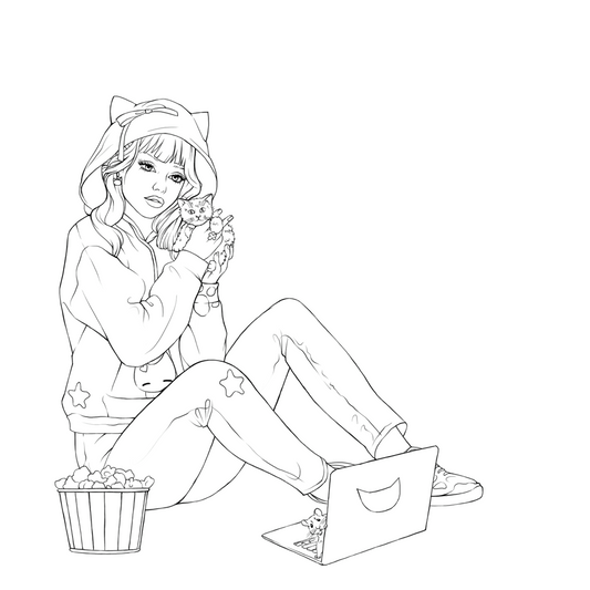 Lissa and kitten