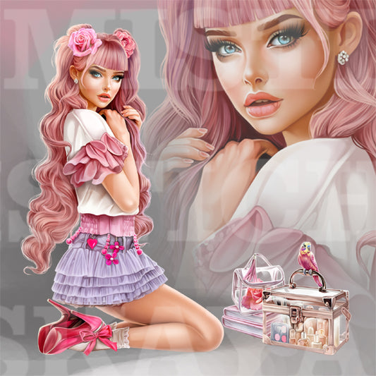 Melly and cosmetic accessories