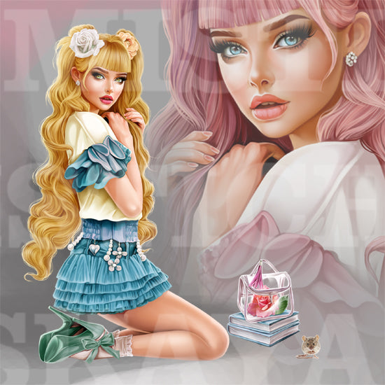 Melly and cosmetic accessories