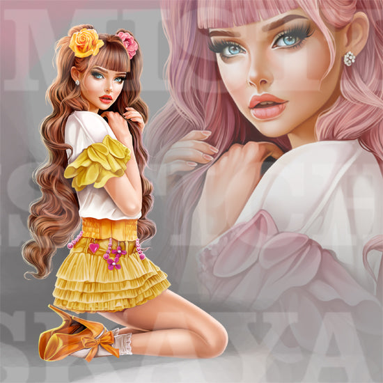 Melly and cosmetic accessories