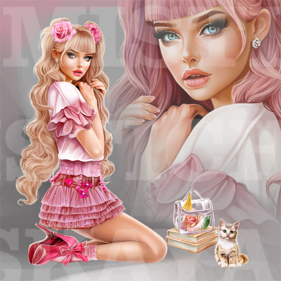 Melly and cosmetic accessories