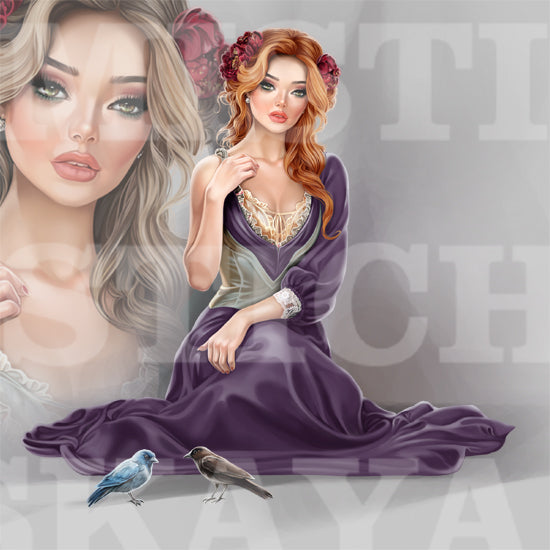 Milly and birds