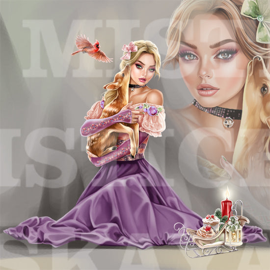 Miss Mellana and deer