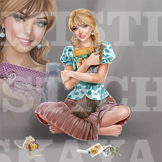 Nessa and scrapbooking