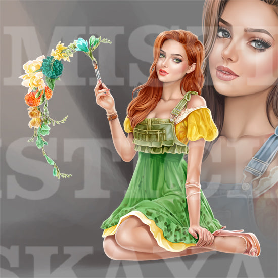 Rosalie, who draws magical flowers