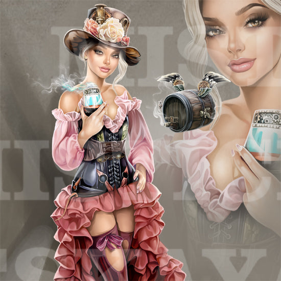 Steampunk bartender Ursulla