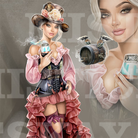 Steampunk bartender Ursulla