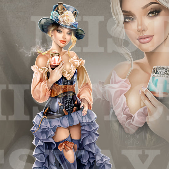 Steampunk bartender Ursulla
