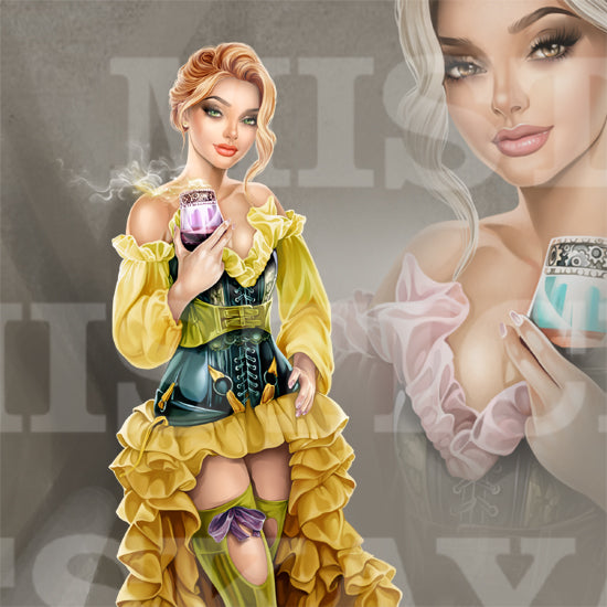 Steampunk bartender Ursulla