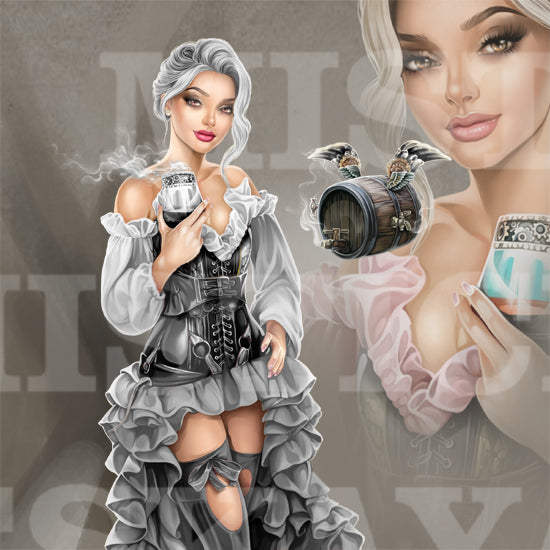 Steampunk bartender Ursulla
