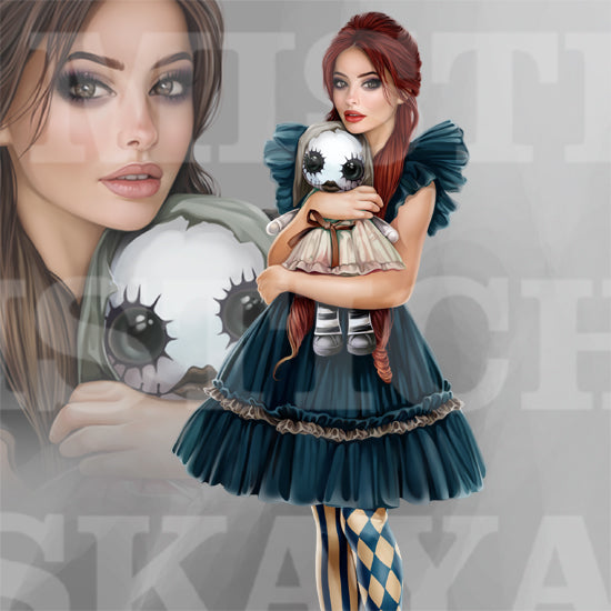 Welly Linna and her doll